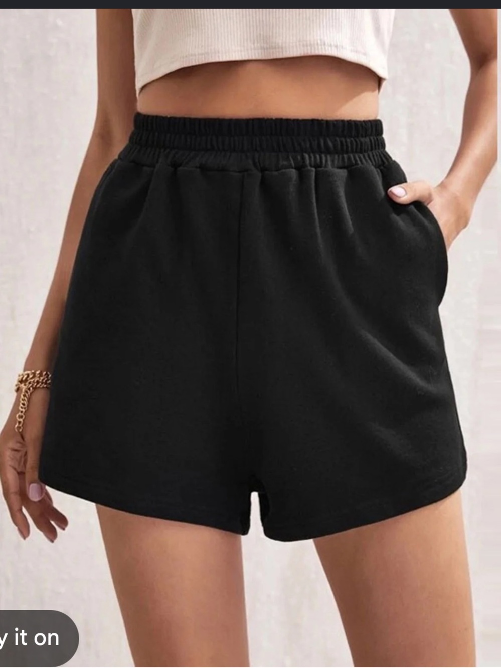 PINK Victoria's Secret Black Athletic Lounge Shorts